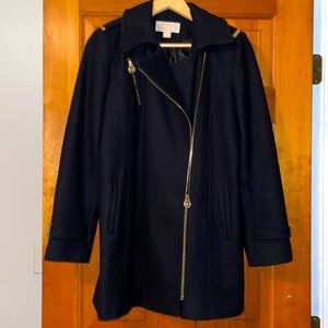 Michael Kors winter coat. Black w/ gold detailing. Like new, perfect condition!